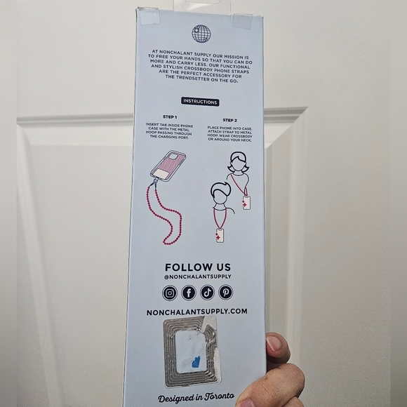 NONCHALANT deja Vu phone Strap with Tab - Picture 5 of 5